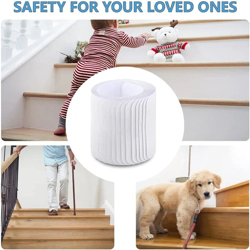 10x 60cm Cinta Antideslizante Transparente para Suelo Bañera Baño Alfombra Escalones Antideslizantes Cinta Suave e Impermeable Protege a Niños y Mascotas
