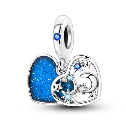 New Arrivals Silver Plated Cute Pet Moon Luminous Firefly Charms Fit Original Bangle Beads Pendent Dangle Bracelet DIY Jewelry