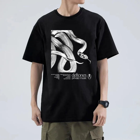 Deftones Private Music Tracklist Camiseta 2025 Algodón Camiseta Hombre Mujer Hip Hop Rock Top Moda Manga Corta Verano Camiseta Oversize