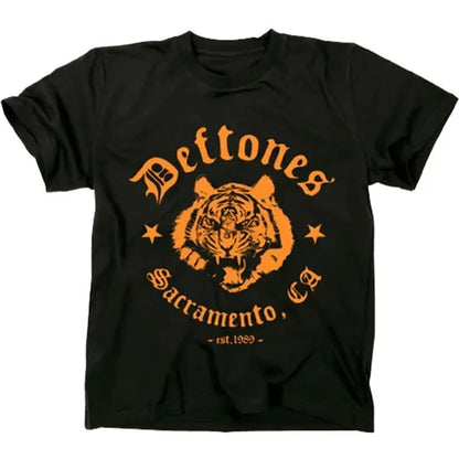 Deftones Sub-tone Banda Música Rap Alternativa Estilo Metal Camiseta Americana de Hombre Tendencia de Moda de Verano Camiseta de Algodón Transpirable