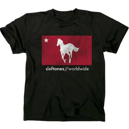 Deftones Sub-tone Banda Música Rap Alternativa Estilo Metal Camiseta Americana de Hombre Tendencia de Moda de Verano Camiseta de Algodón Transpirable
