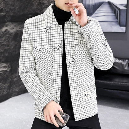 Chaquetas de invierno de mezcla de lana corta para hombre, marca informal de negocios, gabardina, abrigo grueso y cálido para vestir de calle