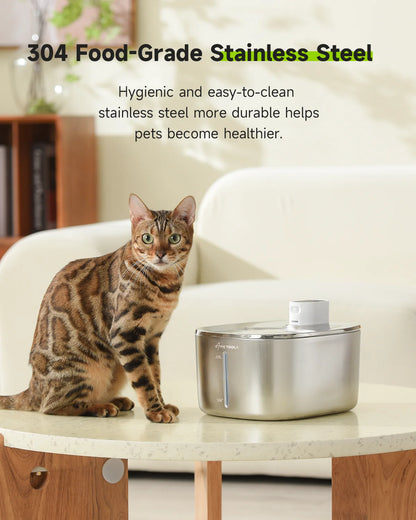 APETDOLA 4L Fuente de agua inalámbrica para gatos con sensor automático, fuente para beber para gatos, perros, bebedero, accesorios para dispensador de agua para mascotas