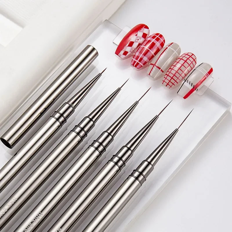 Nails Art Liner Brushes Elongated Lines Striping Drawing Painting  6/9/12/15/18mm Design Pen Professional Manicure Tool New
