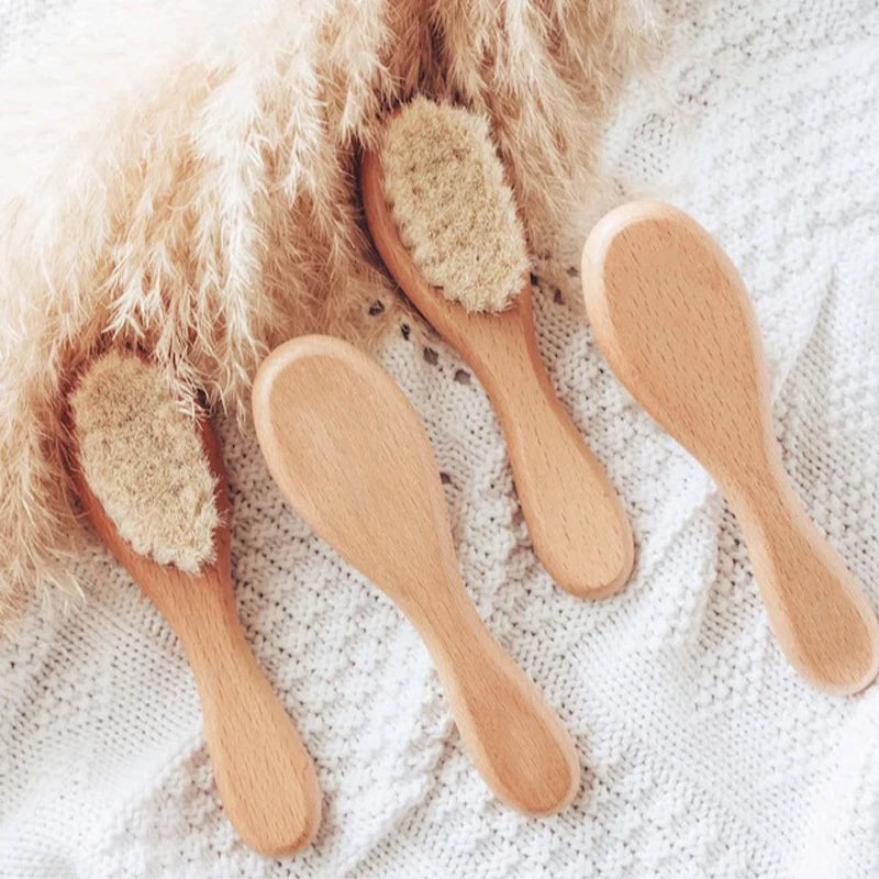 NUEVOS cepillos de madera personalizados para bebés DIY, cepillo de madera para recién nacidos, peine, regalos de cumpleaños y baby shower.