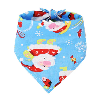 Christmas Dog Bandanas Christmas Tree and Santa Claus Dog Scarf for Boys and Girls Holiday Bandana for Cats Xmas Pet Accessories