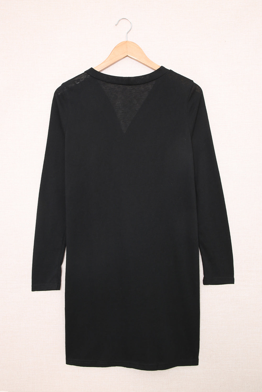 Black Solid Color Open-Front Buttons Cardigan - Snoopy's Closet