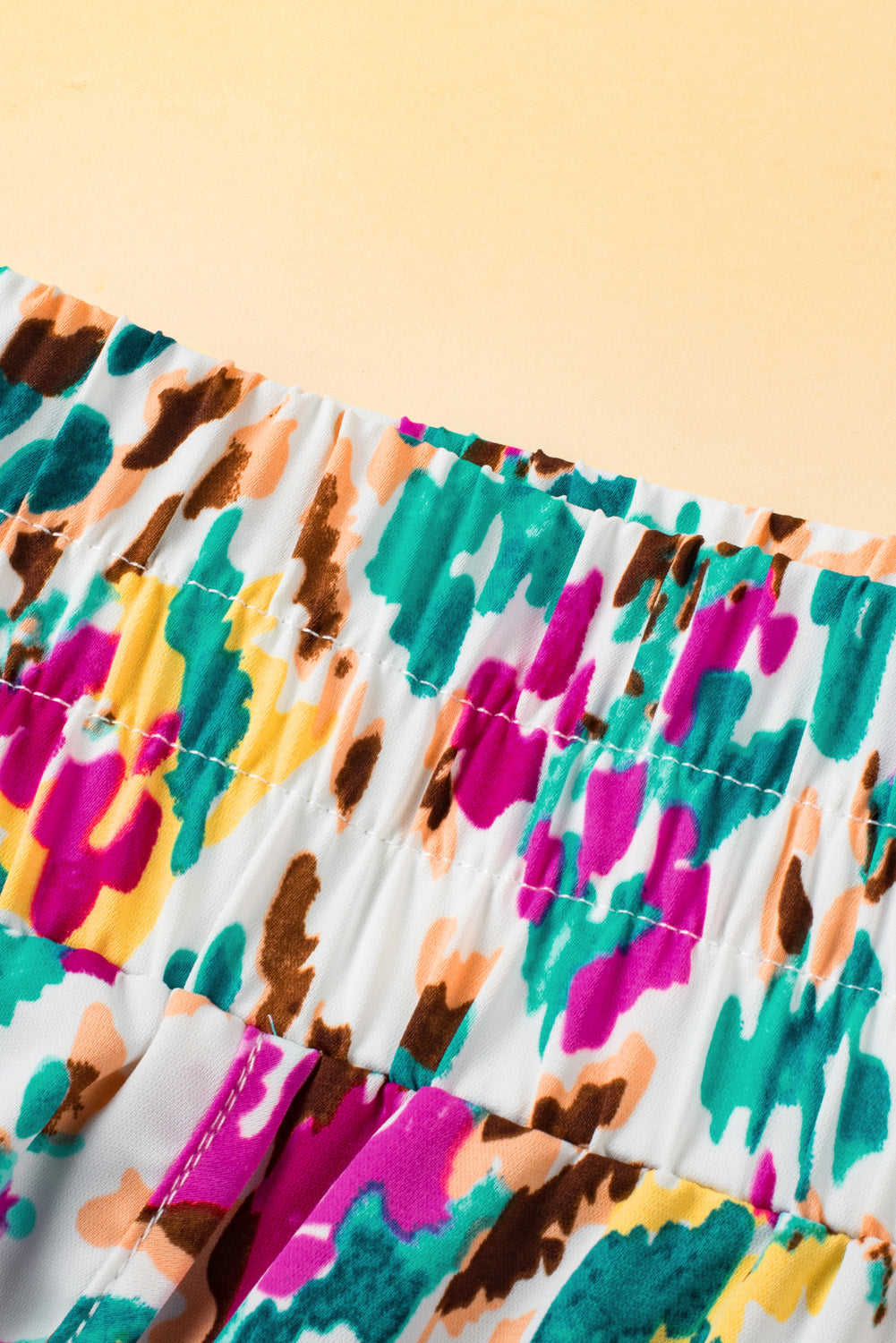 Light Blue Leopard High Waisted Athletic Shorts - Snoopy's Closet