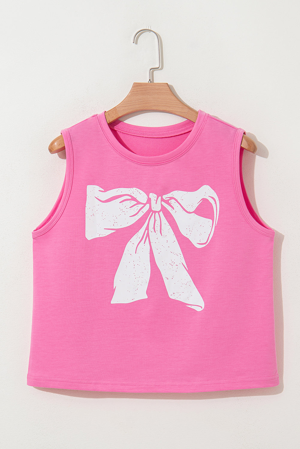 Sachet Pink Bow Print Boxy Fit Tank Top - Snoopy's Closet