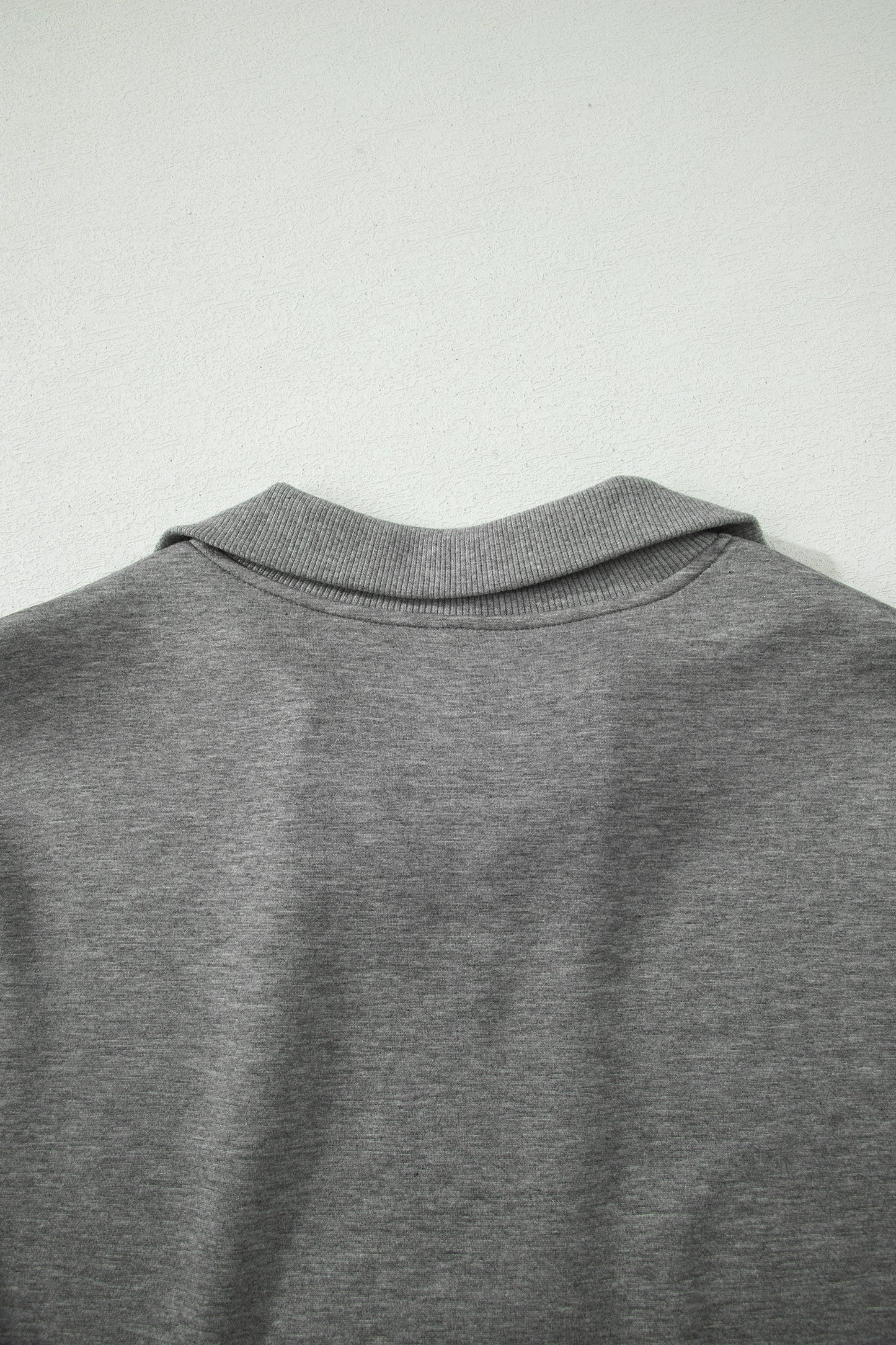 Gray Half Zip Polo Tee Casual Pant Set - Snoopy's Closet