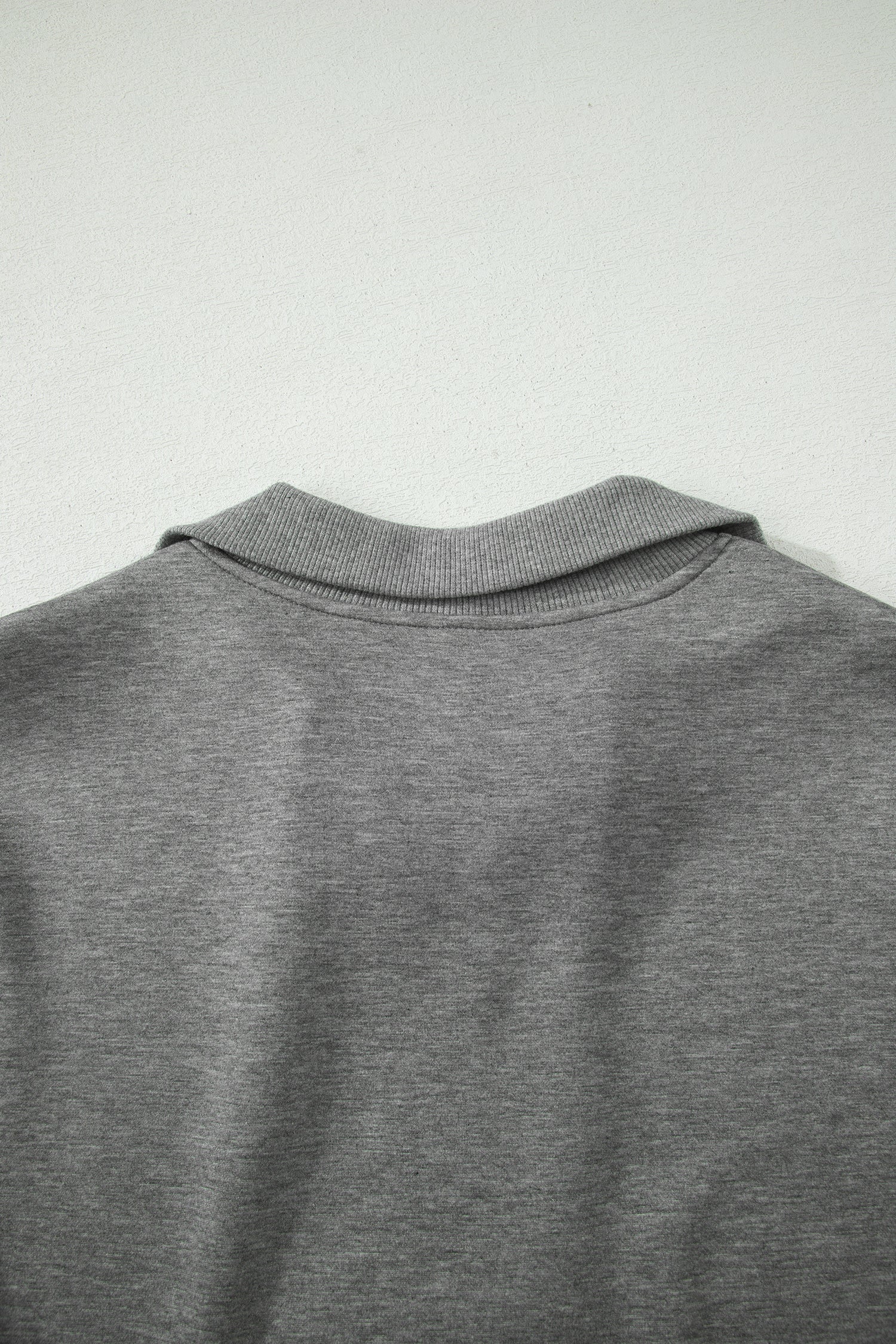 Gray Half Zip Polo Tee Casual Pant Set - Snoopy's Closet