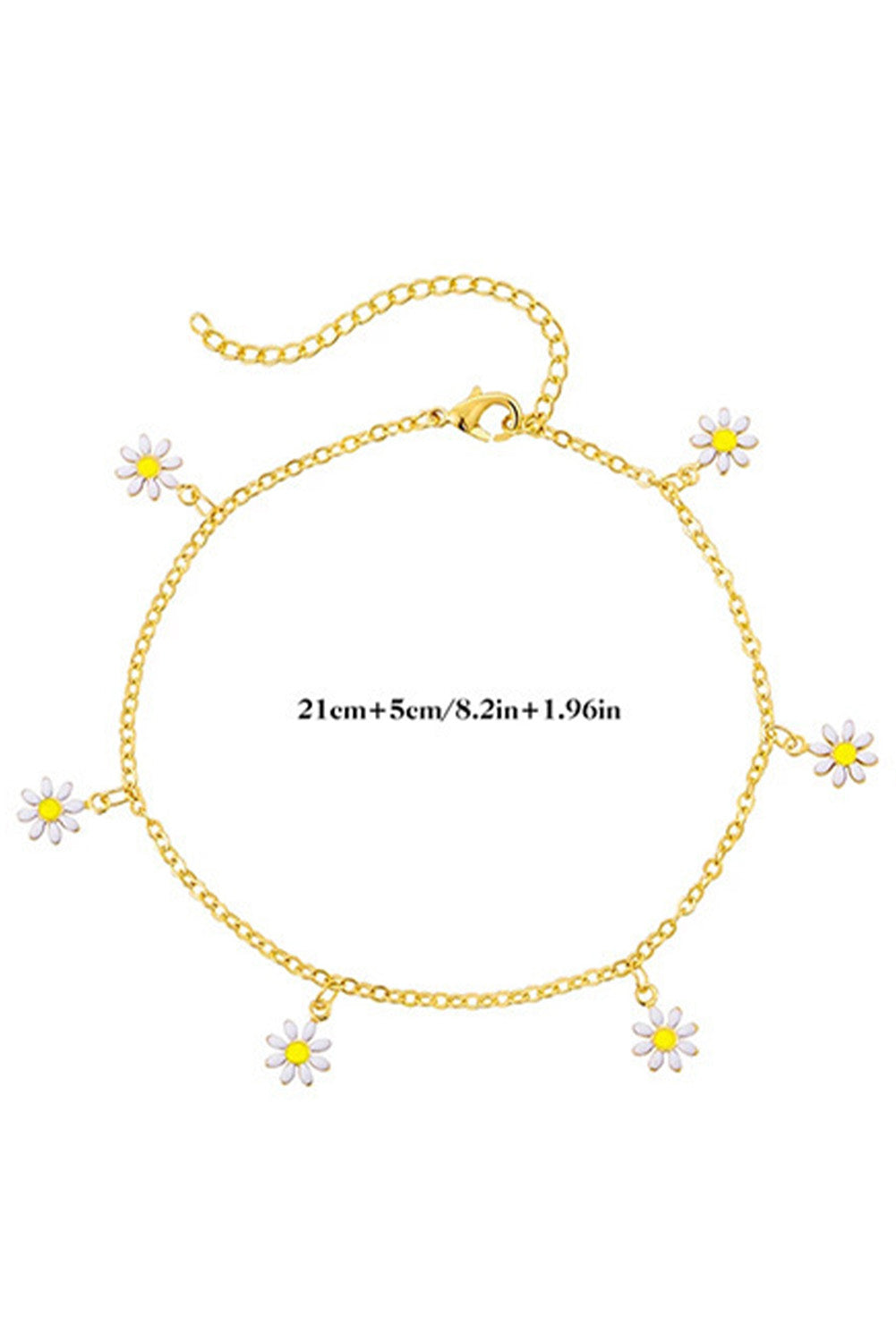 Gold Daisy & Pearl Chain Anklet - Snoopy's Closet