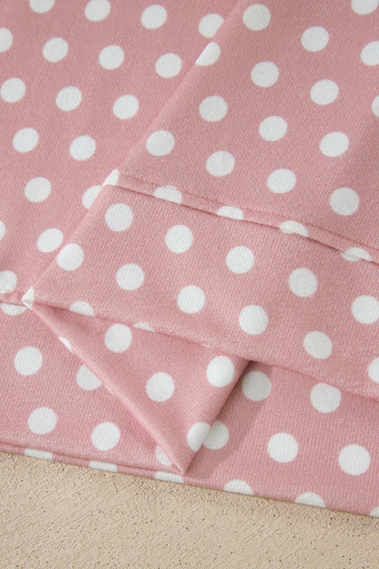 Pink Polka Dot Print Short Set - Snoopy's Closet