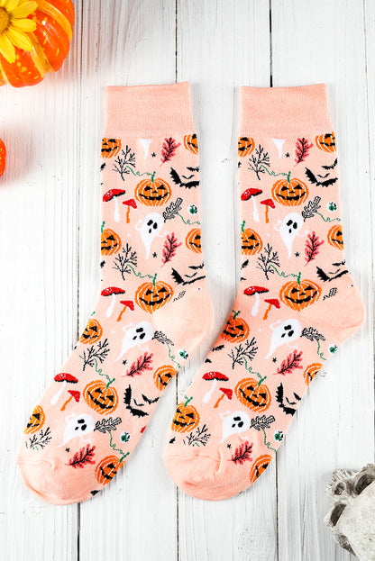 Delicacy Spooky Season Halloween Element Print Socks - Snoopy's Closet