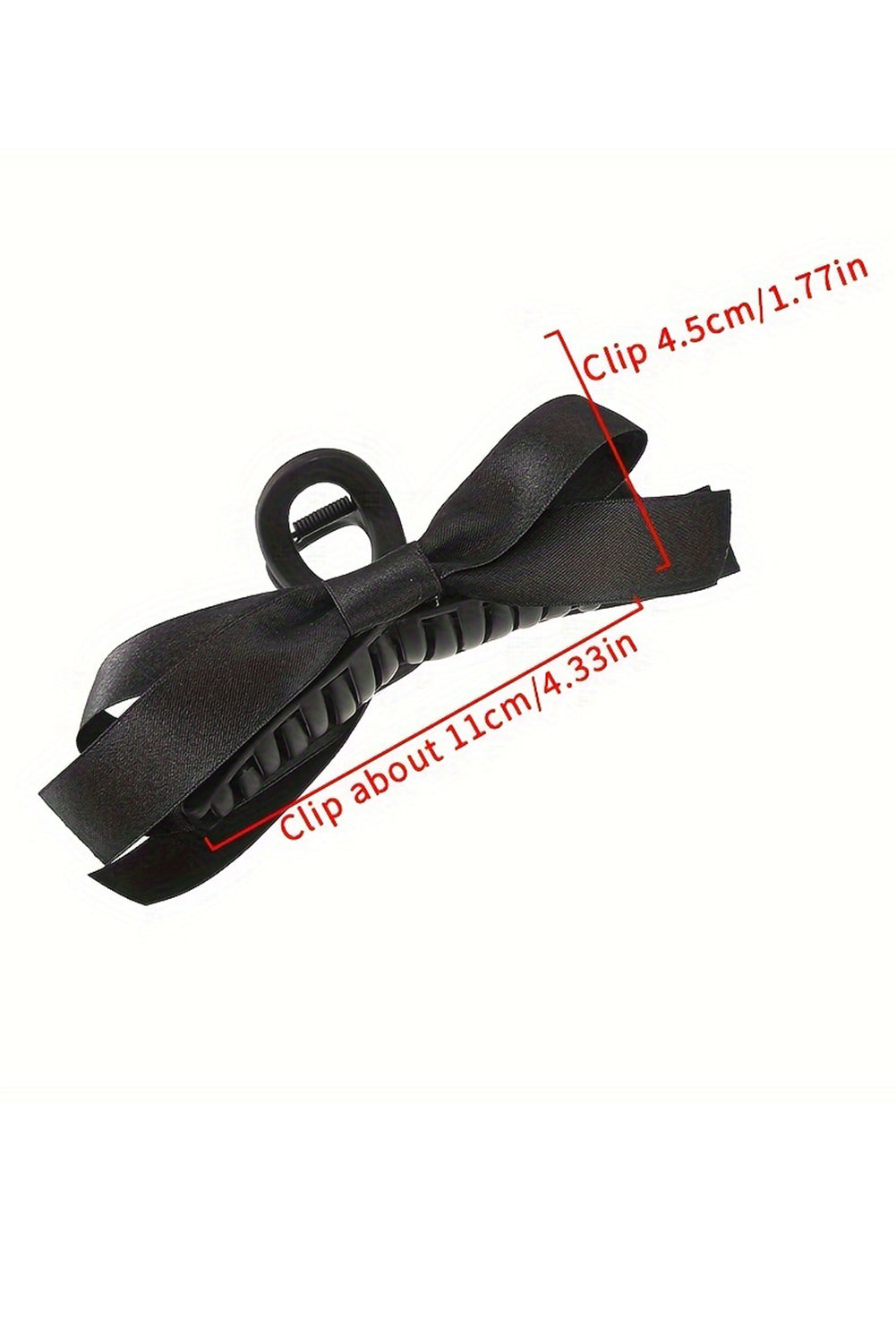 Black Bow Decor Large Hair Claw Clip - Snoopy's Closet