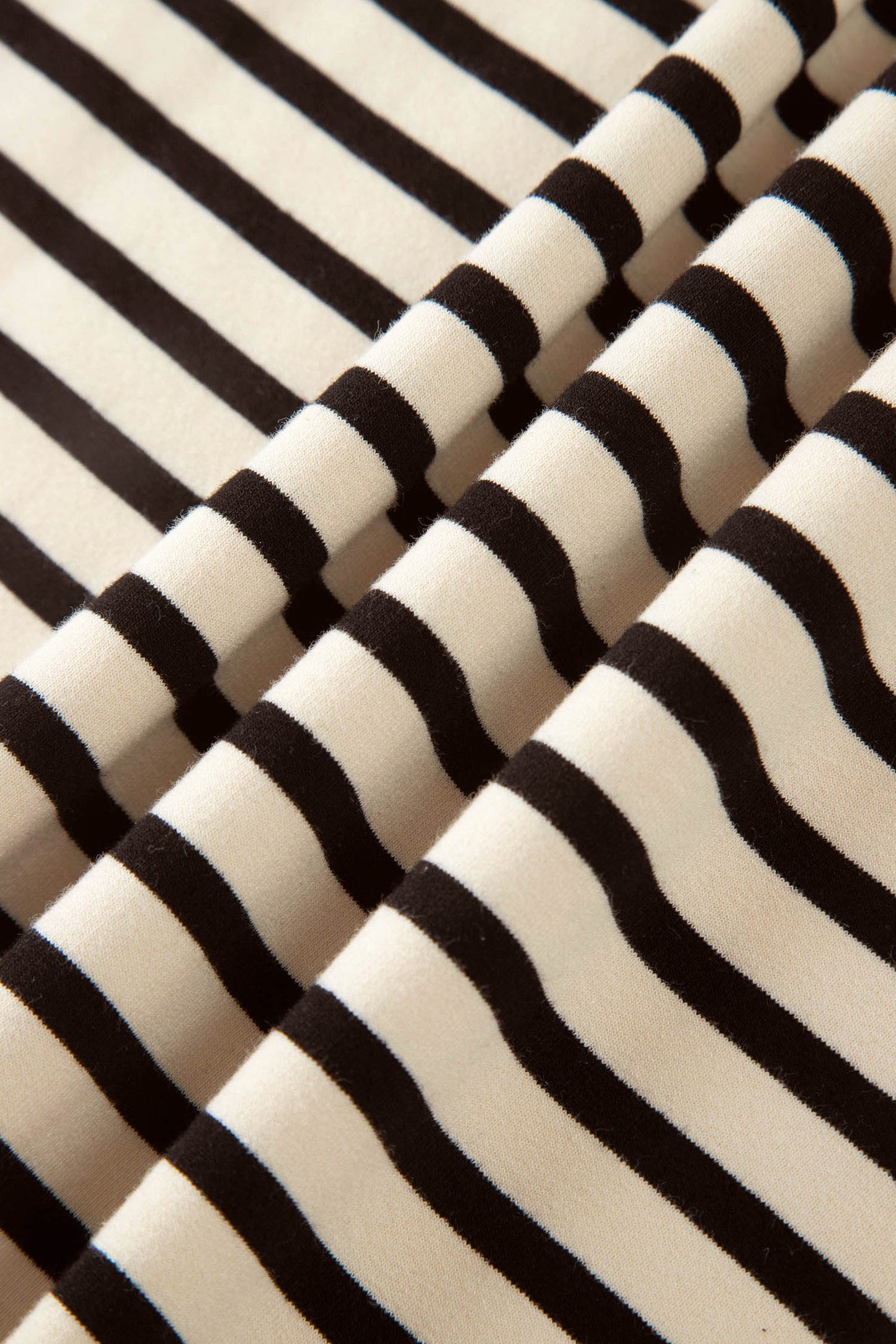 Black Stripe Ribbed Color Block Trim Zip Polo Tee Drawstring Shorts 2pcs Outfit - Snoopy's Closet