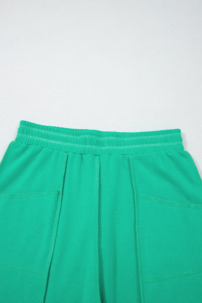 Mint Green Drop Shoulder Boxy Tee and Barrel Pants Set