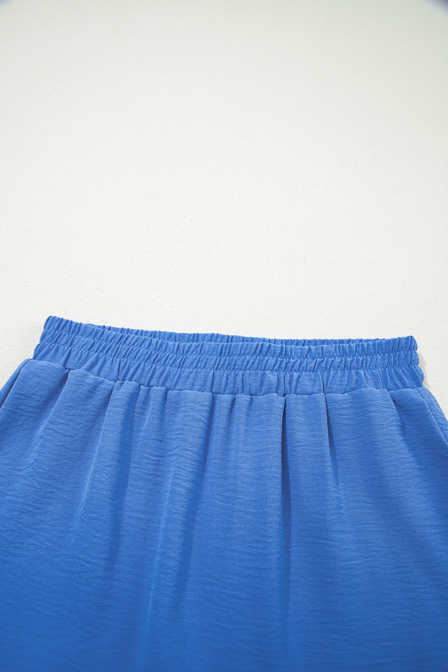 Sky Blue Solid Color Elastic Waist Casual Skort - Snoopy's Closet