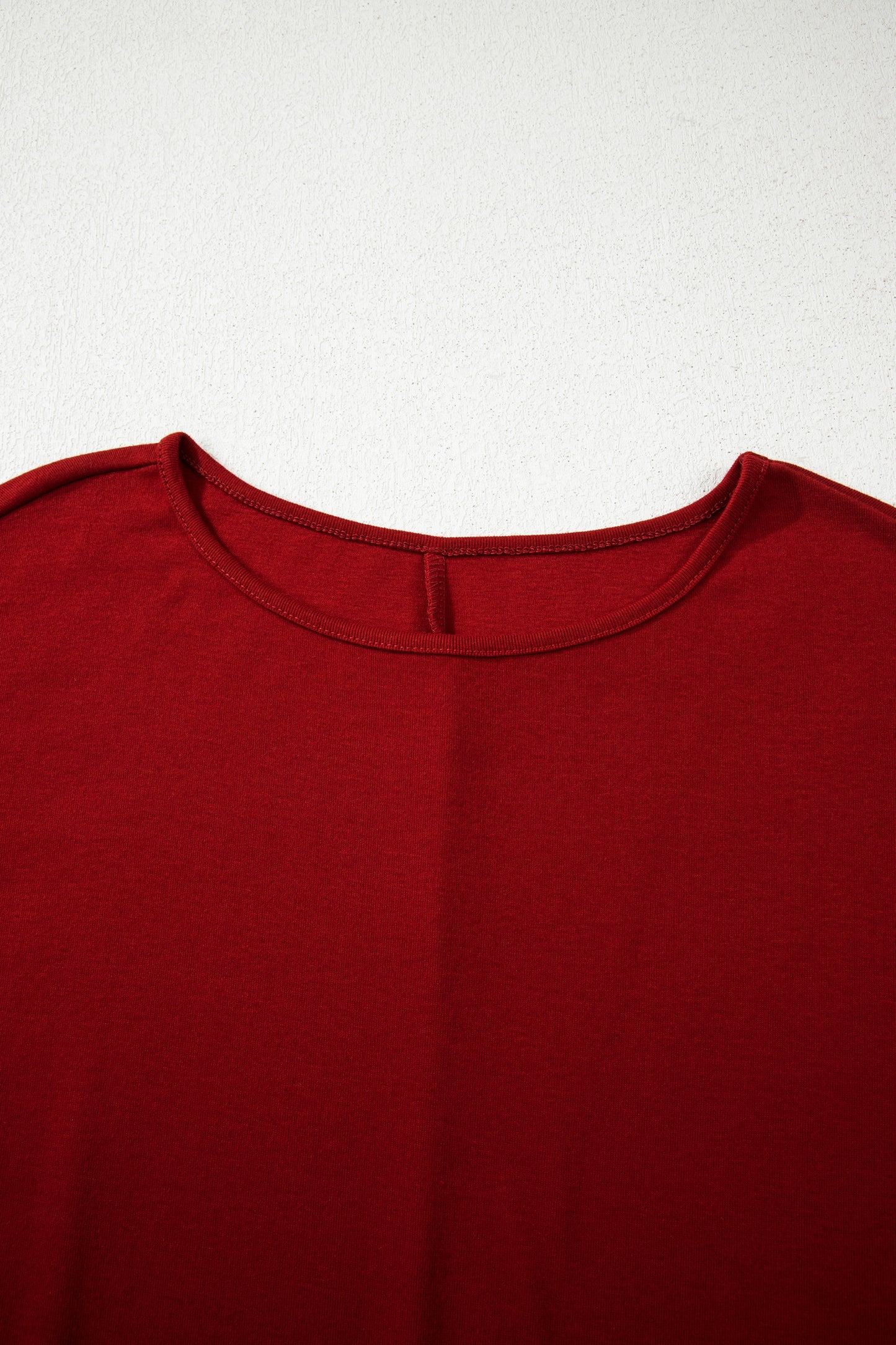 Red Dahlia Solid Color Extended Cuffs Long Sleeve Top - Snoopy's Closet