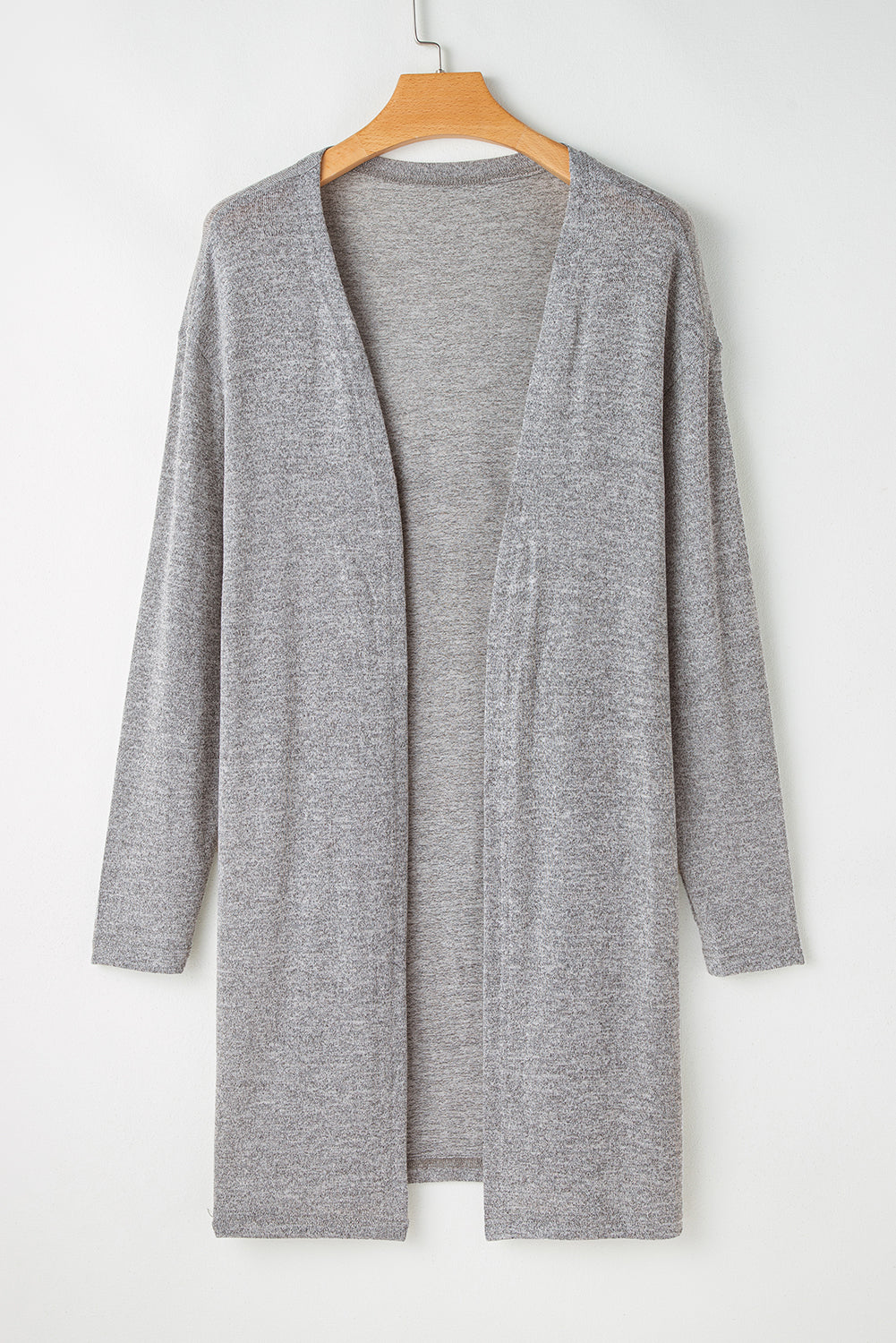 High Rise Solid Color Open Front Lightweight Cardigan - Snoopy's Closet