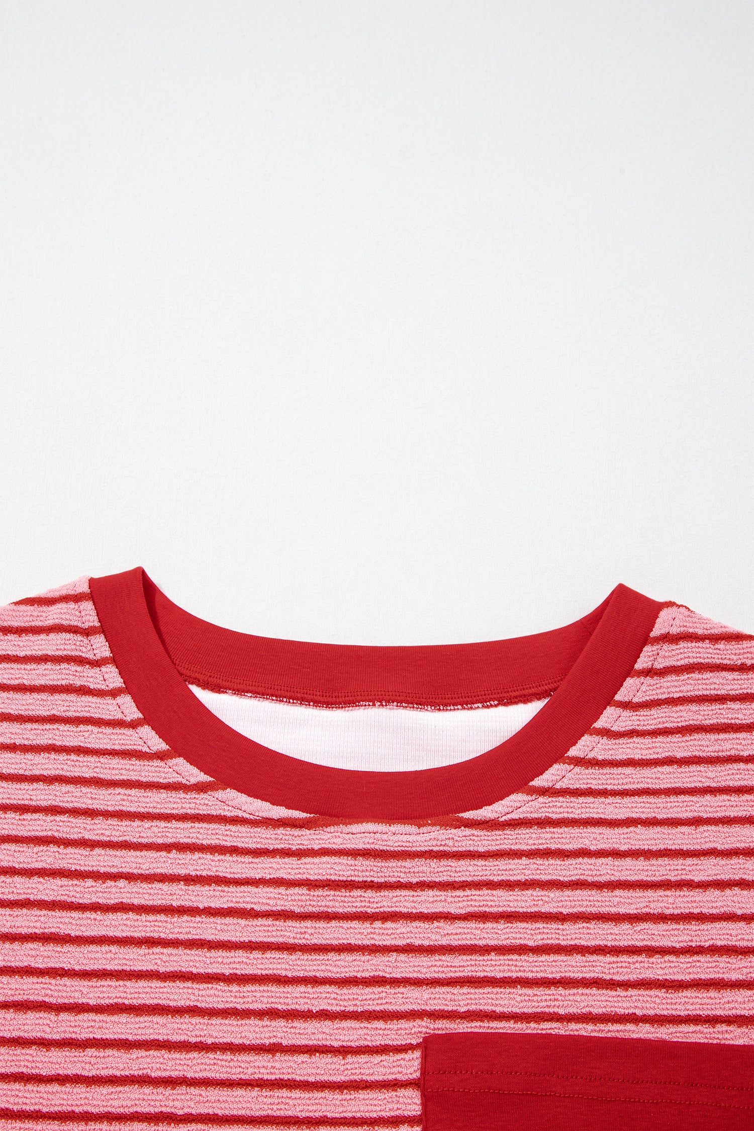 Sky Blue Stripe Crew Neck Tee Drawstring Waist Cropped Pants Set - Snoopy's Closet