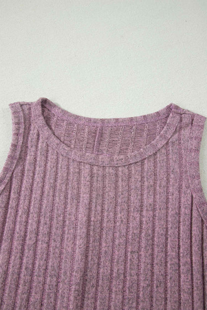 Phalaenopsis Slim Ribbed Mineral Wash Tank Top