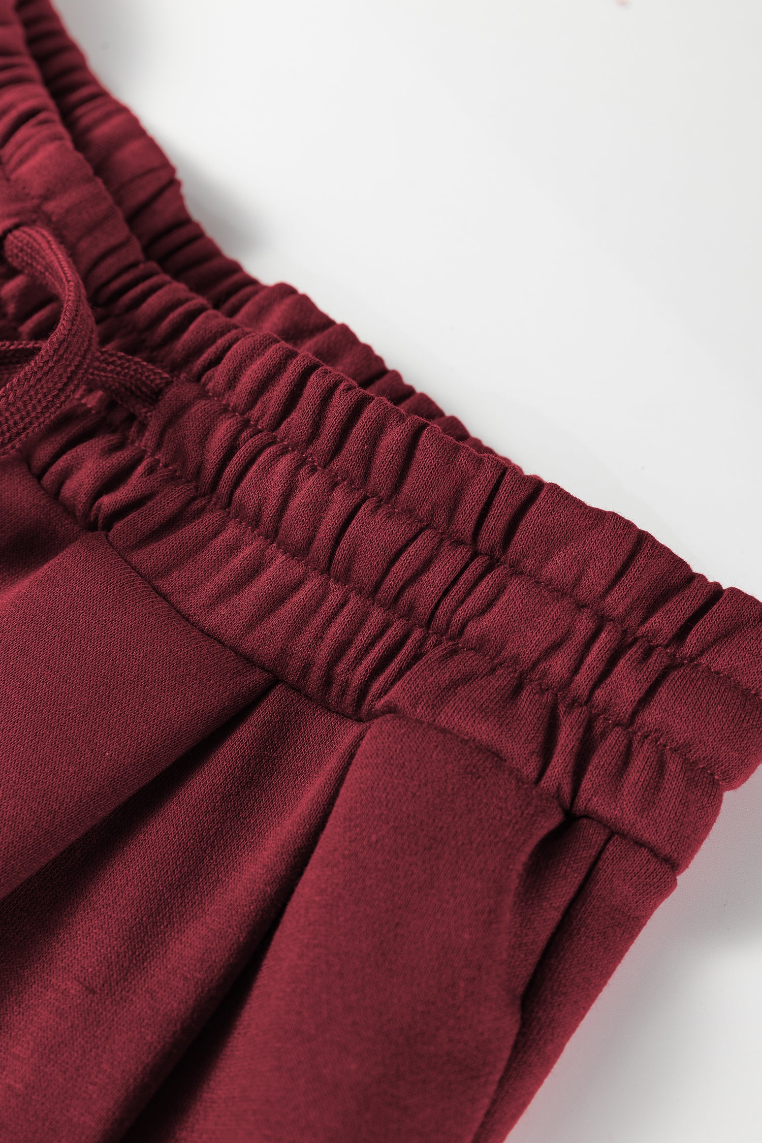 Burgundy Varsity Striped 3/4 Sleeve Pullover Drawstring Sweatpants Set - Snoopy's Closet