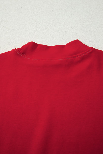 Camiseta Roja de Carreras Reversible con Costuras en Contraste