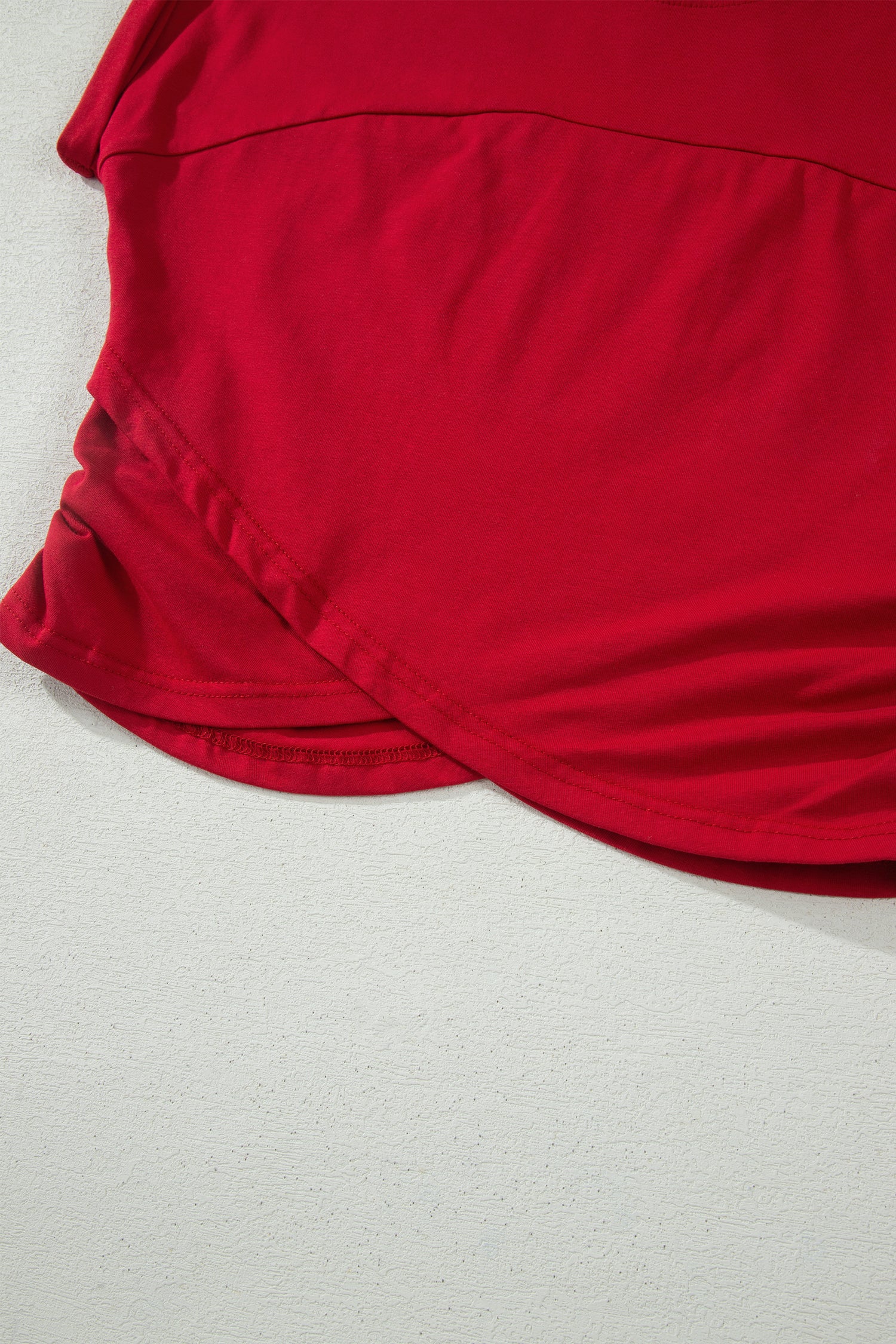 Racing Red Solid Color Cropped Tank Top and Jogger Pants Set - Snoopy's Closet