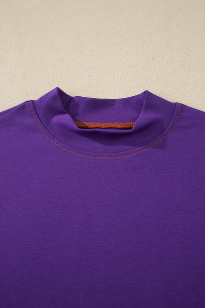 Tillandsia Purple Reversible Contrast-Stitched T-Shirt