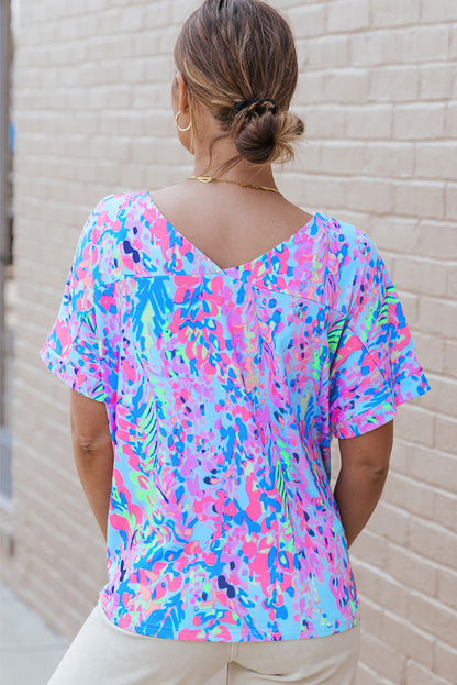 Loose Painted Floral Tee - Snoopy's Closet
