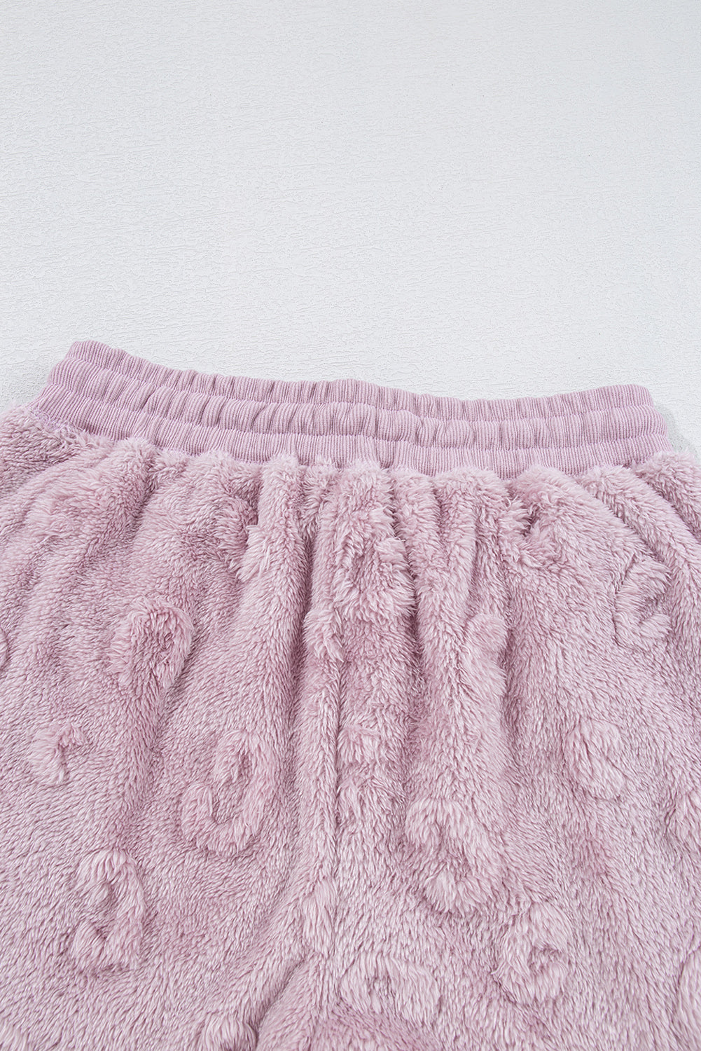 Lavendula Textured Leopard Fleece Loose Two Piece Lounge Set - Snoopy's Closet