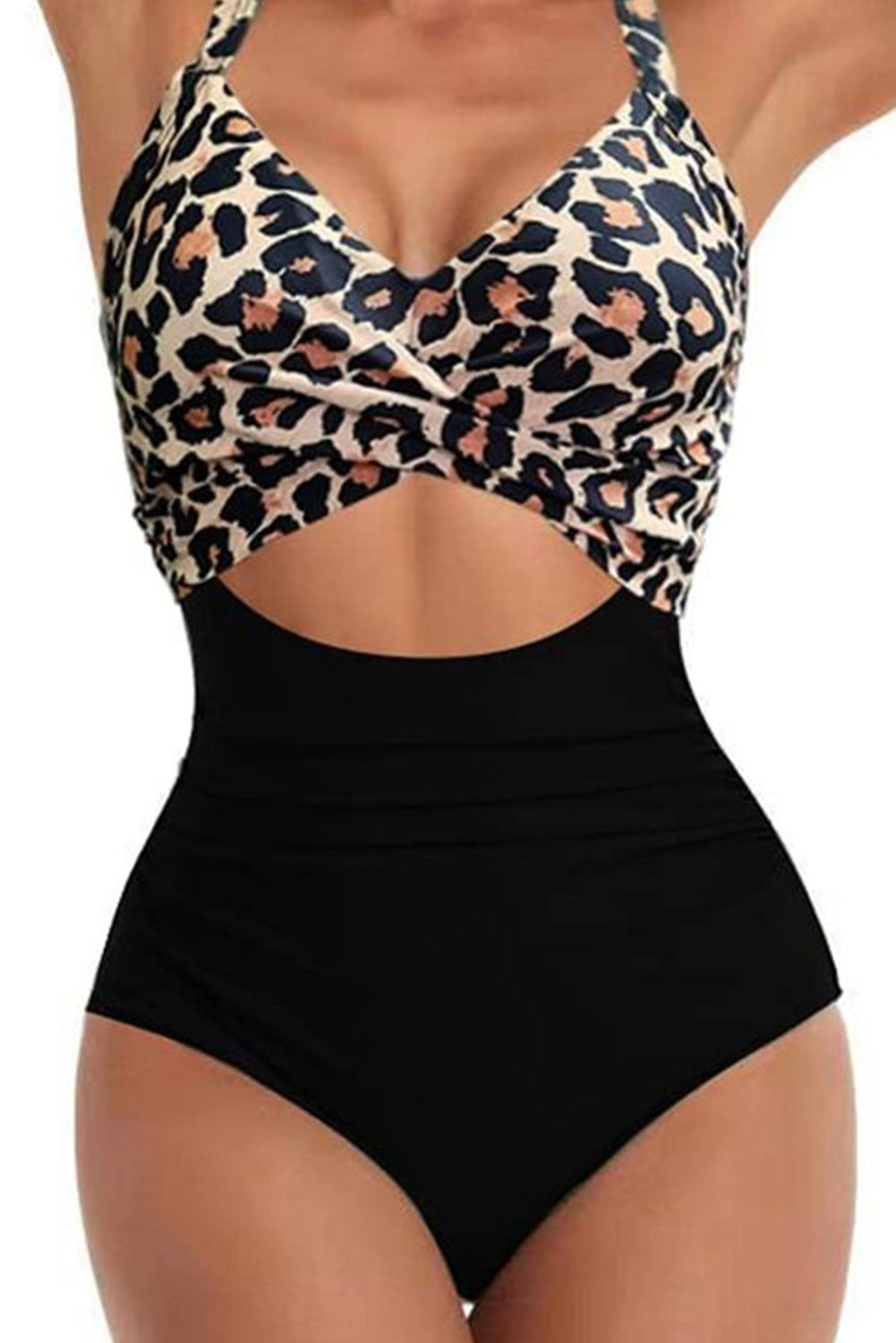 Pink 2-tone Crossed Cutout Backless Monokini - Snoopy's Closet