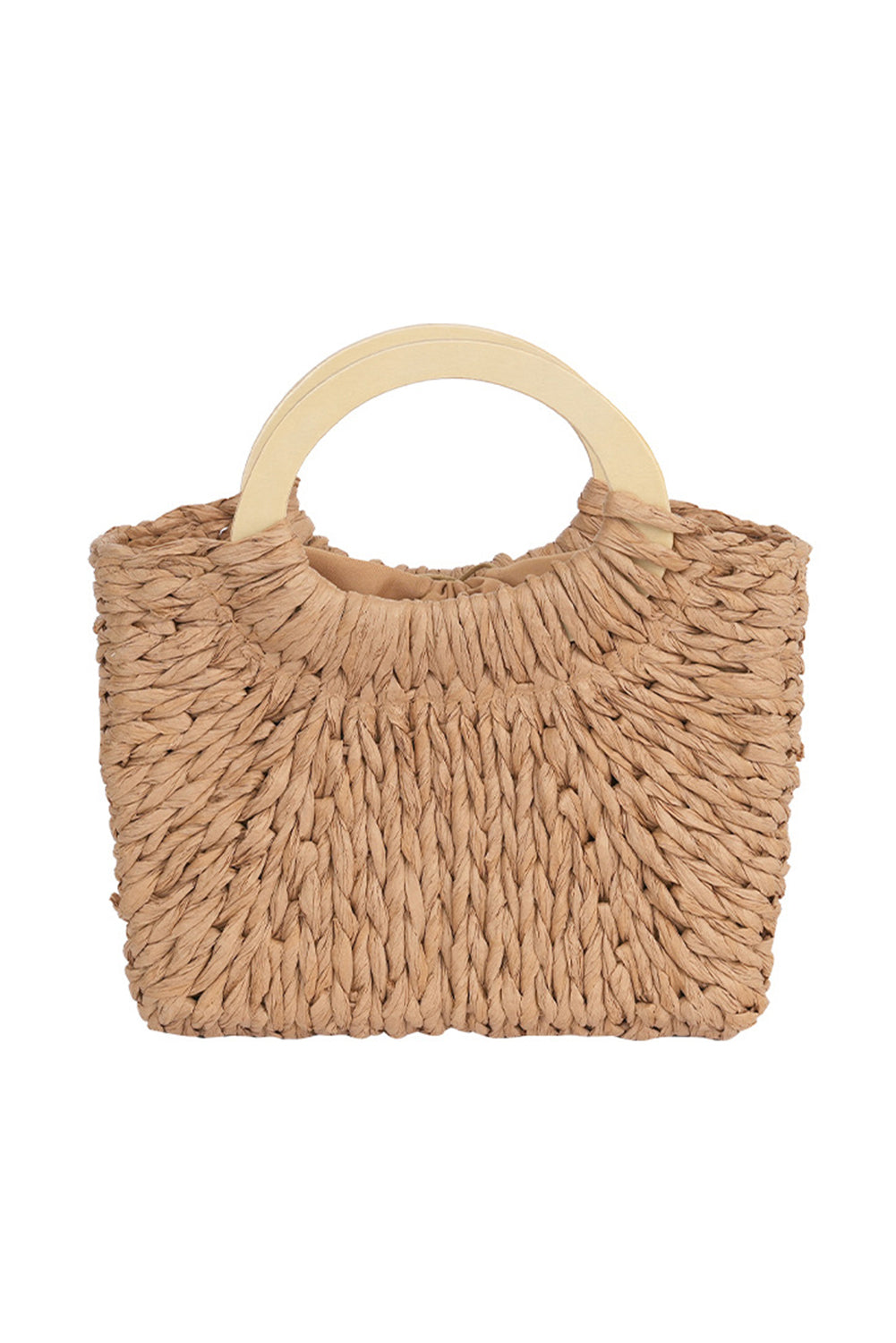Camel Retro Straw Woven Handle Bag - Snoopy's Closet