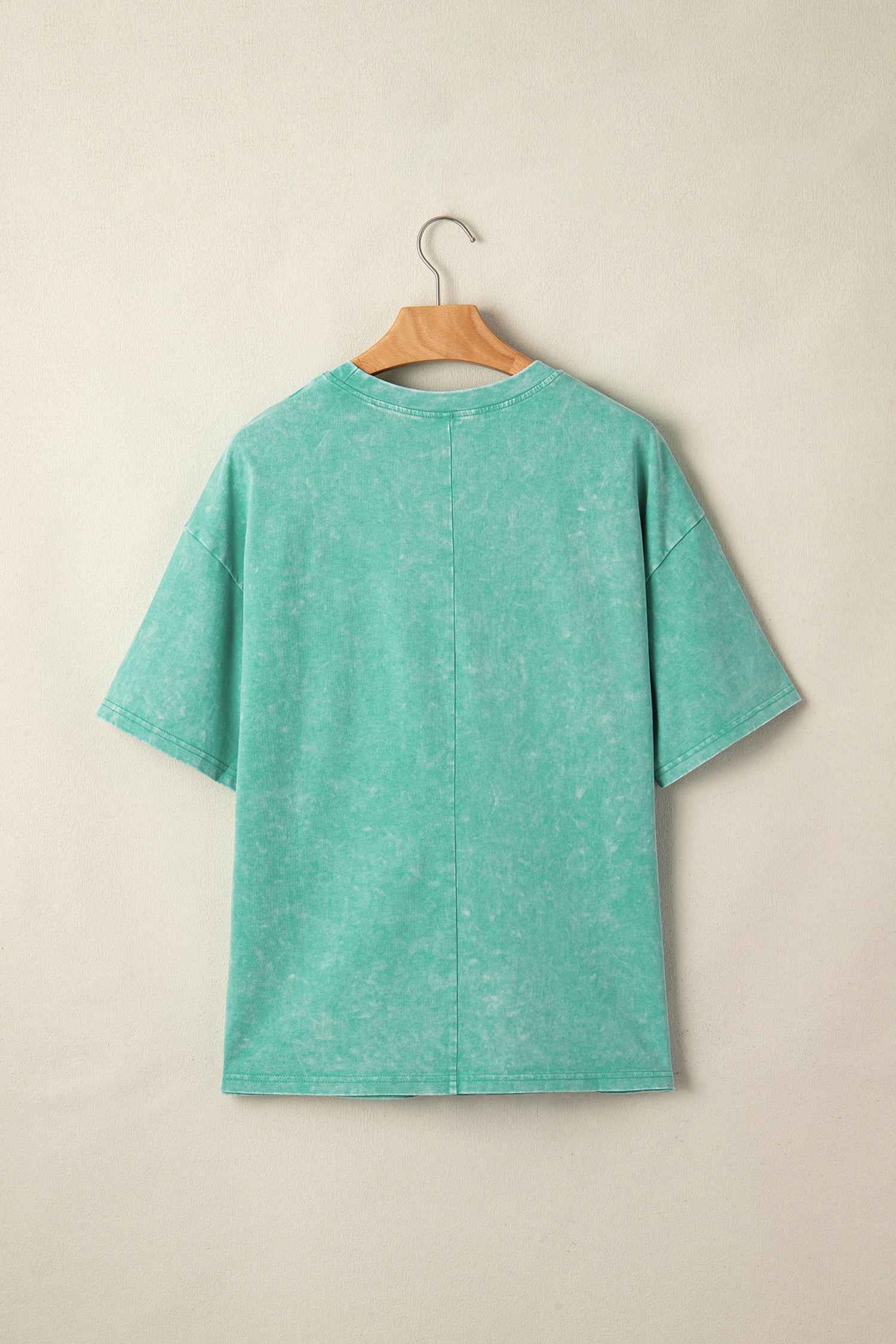 Dark Grey Solid Color Cotton Mineral Washed Oversize Tee
